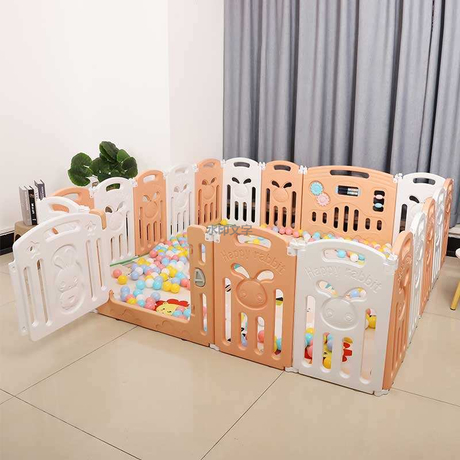 HDPE折りたたみ式フェンス安全プラスチックベイビープレイペンとゲート屋内