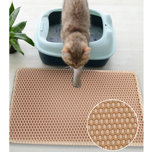 防水性のきれいな猫のリッタートラッパーパッド二重層エヴァ猫のゴミマット