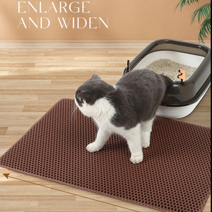 ファッショナブルなペットの猫のごみマットEVA防水二重層