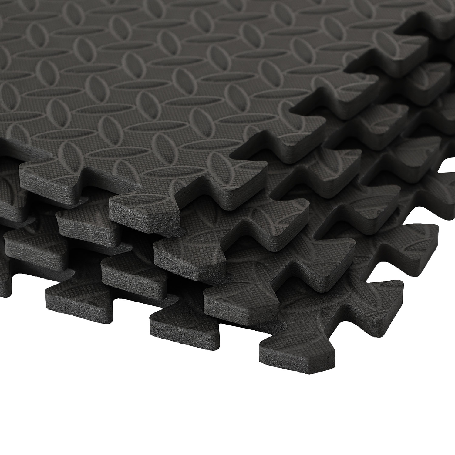 Memizo EVA フォームパズルマット 6 個ブラックフロアマットセット - 120cm x 180cm