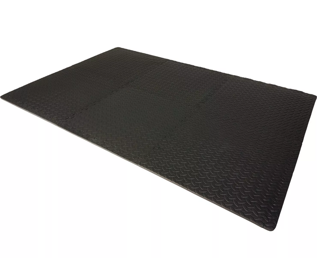 Memizo EVA フォームパズルマット 6 個ブラックフロアマットセット - 120cm x 180cm