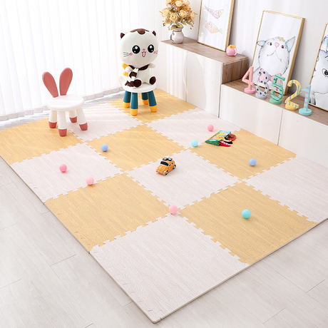 ホットセールファクトリー価格メーカー非毒性安全性木材穀物エヴァフォームパズルマット