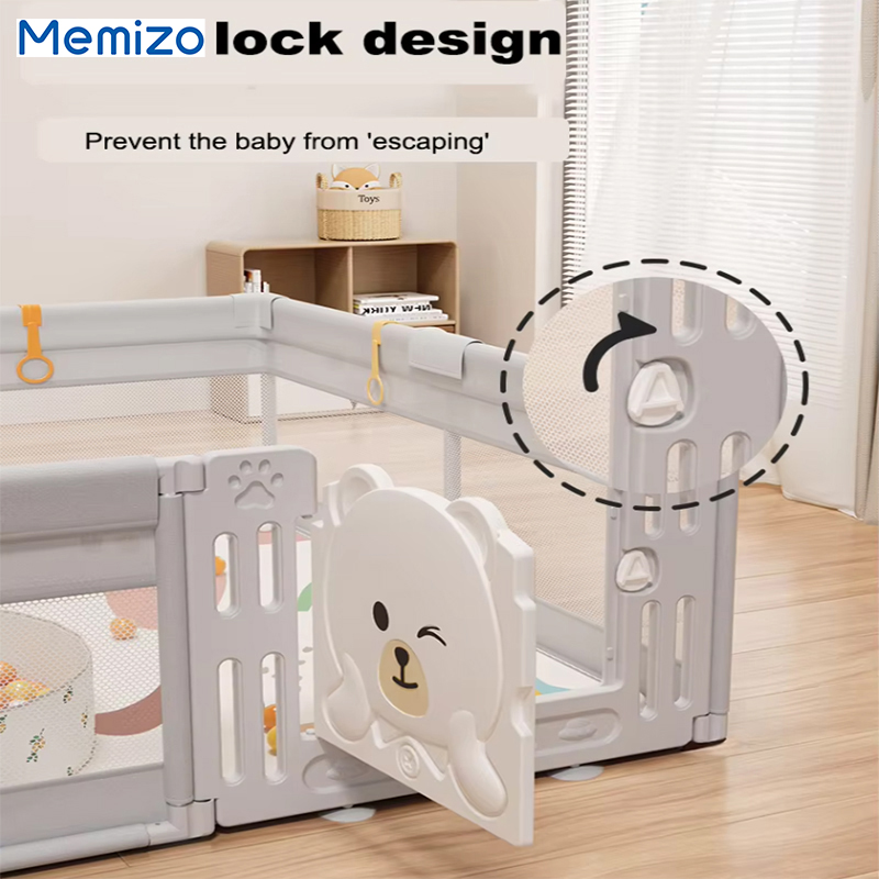 Memizo Children's Fence Openable Design Open Door Baby Safe Playpen 